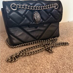 Black Quilted Kurt Geiger Chain Shoulder Bag